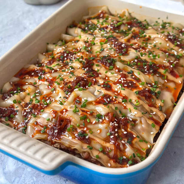 Pinterest |  Also dubbed “Chinese Lasagna” or the Giant Xiao Long Bao, this chaotic genius of a dish has officially hijacked social media.