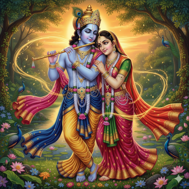 ​ Krishna and Radha in Divine Harmony