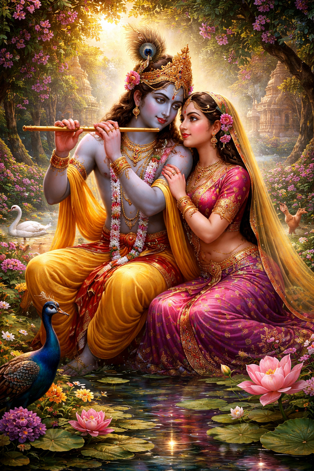​Radha and Krishna in Vrindavan