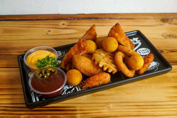 Fast Food on a Restaurant Table