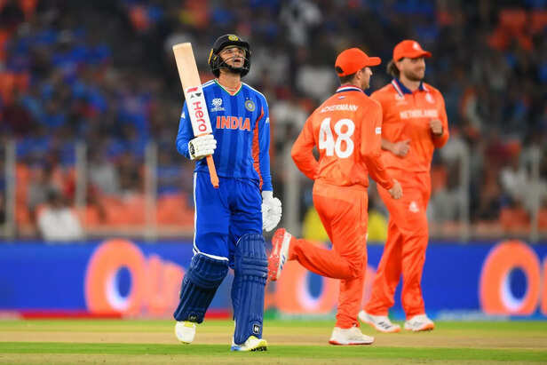 X/@CricCrazyJohns | Dutch spinner Aryan Dutt removed Abhishek early, handing him a hat-trick of ducks in the tournament.