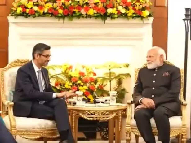 Google CEO Sundar Pichai meets Prime Minister Narendra Modi