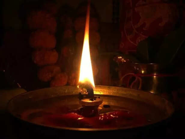 The calming ritual of burning camphor at sunset.