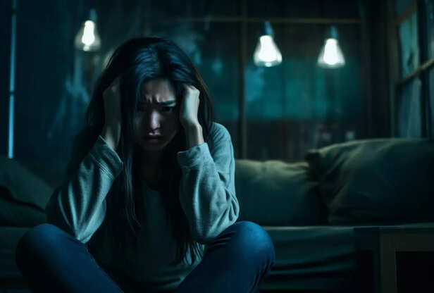 Devotee Praying for Relief from Debt