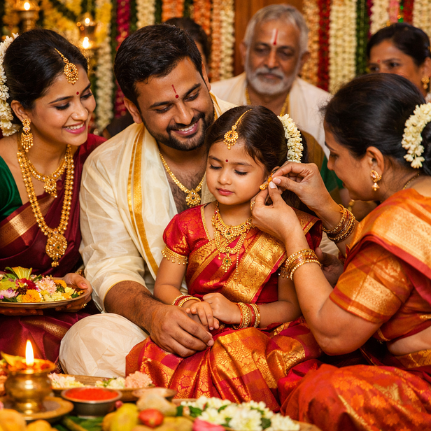 Grand South Indian Ear Piercing Ceremony