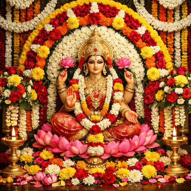 Full Moon Rising Over a Temple