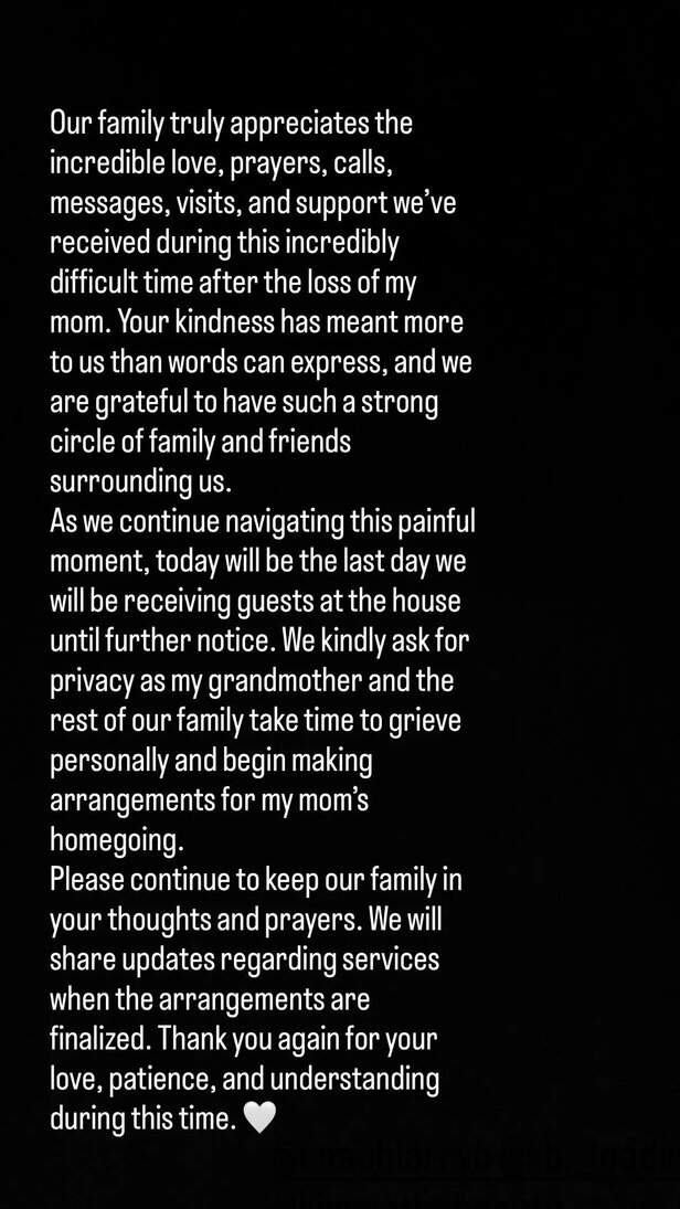 Instagram/jelani_wrld | Jelani Thurman shares heartfelt message after mother's passing.