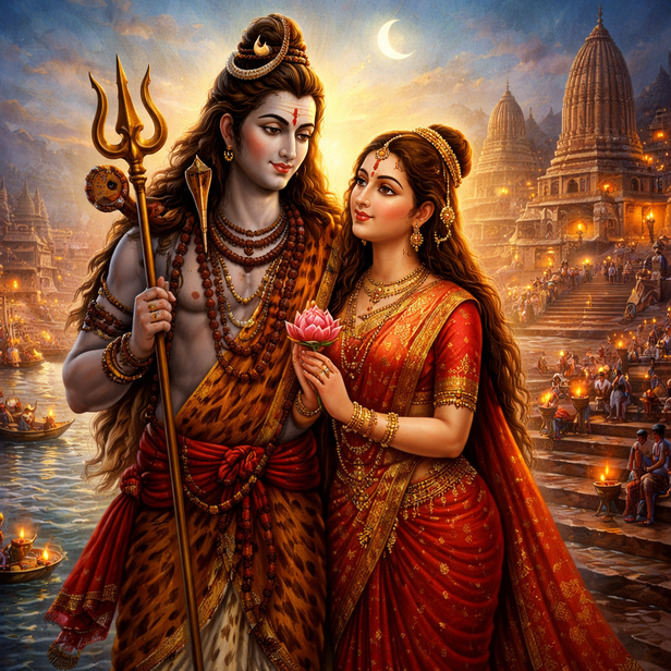 Shiv and Gauri in Kashi