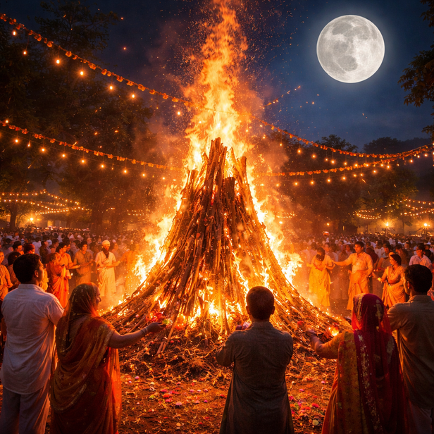 Full Moon Covered in Shadow on a Sacred Night