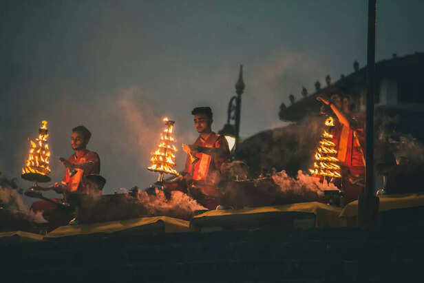A small bottle of Ganga Jal kept for daily prayers.