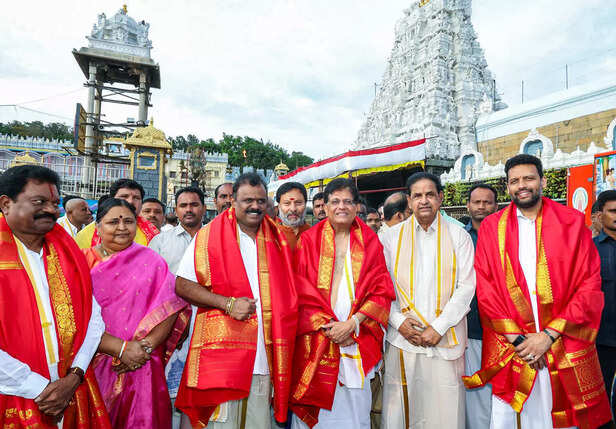 Tirupati, Jun 16 (ANI): Union Minister of Commerce and Industry Piyush Goyal dur...