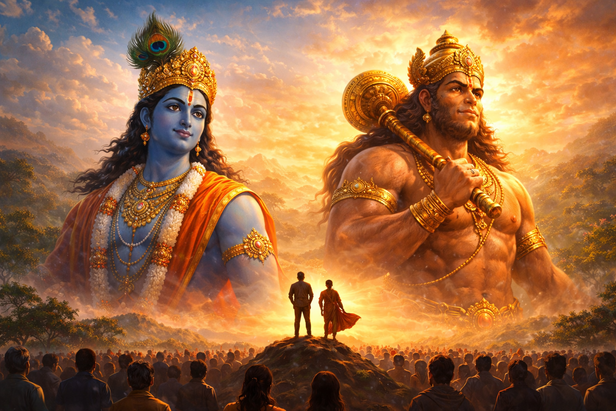 Hanuman or Krishna Saved Them