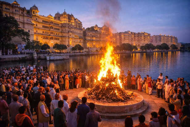 ​Holika Dahan Ceremony at City Palace, Udaipur