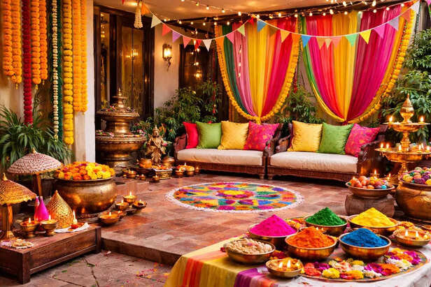 ​Vibrant Holi Home Decorations