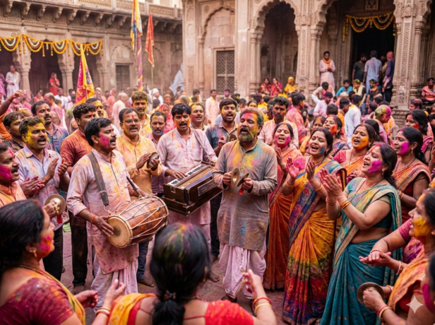 ​Devotees Singing Holi Bhajans