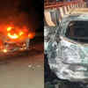 UP Man's Car Catches Fire On Akshardham Flyover, Three Family Members ...