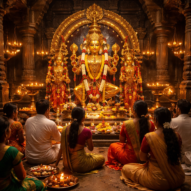 Temple Bell Ringing at Sunrise