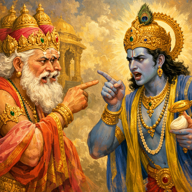 Brahma argued with Vishnu over supremacy,