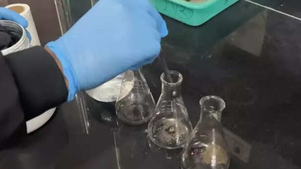 मिट्टी की जाँच।