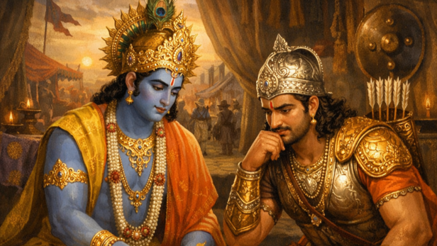 Lord Krishna &amp; Arjuna (Image Credit: AI)