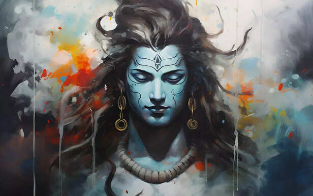 Shiva opening his third eye in the story of Kamadeva