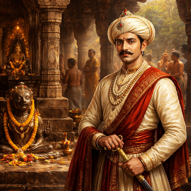 Peshwa Bajirao’s Brother at the Temple