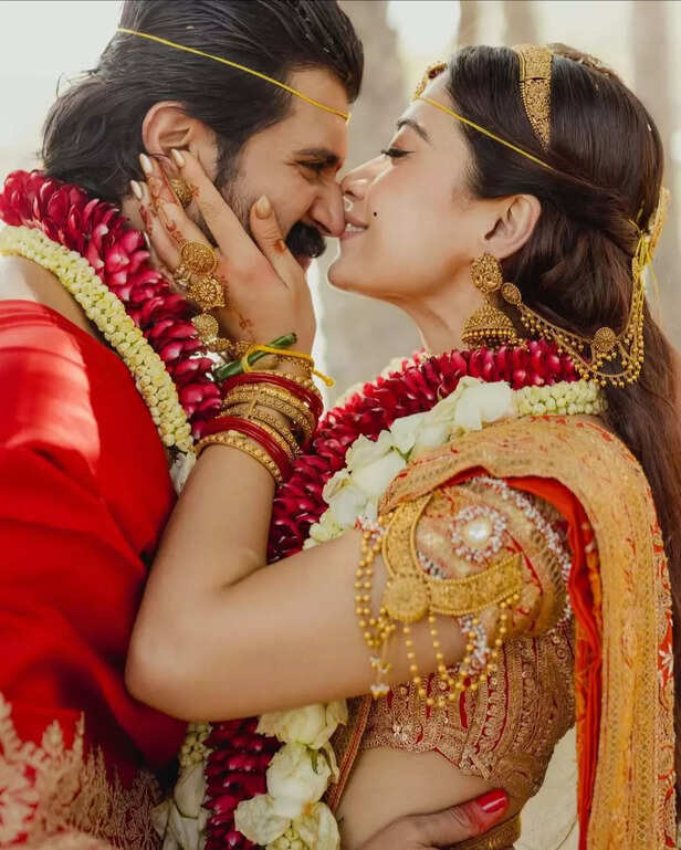 ​Instagram/thedeverakonda | Photos from the celebrations sparked massive online buzz, with fashion watchers declaring it one of the most exciting celebrity groom wardrobes in recent memory.