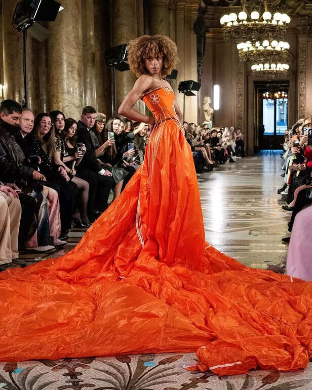 Instagram | @washingtonpost and @couture.to.the.max | Nine-Year-Old Designer Max Alexander Stuns Paris Fashion Week With Parachute Dress