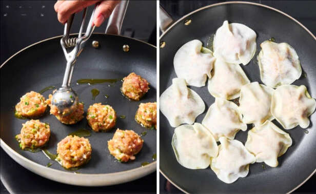 Pinterest |  Instead of spending hours folding wrappers around tiny portions of filling, the process has been simplified into a one-pan method that feels almost suspiciously easy.