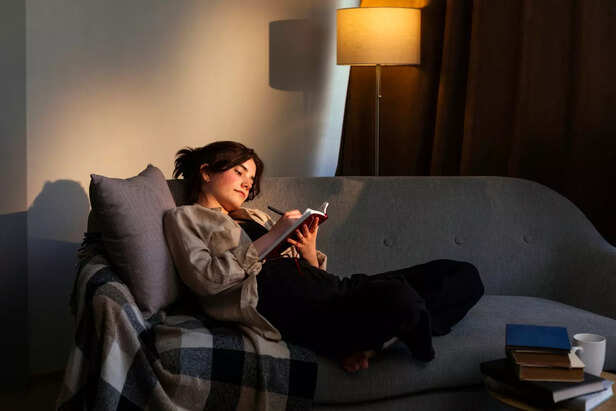 Peaceful evening relaxation at home