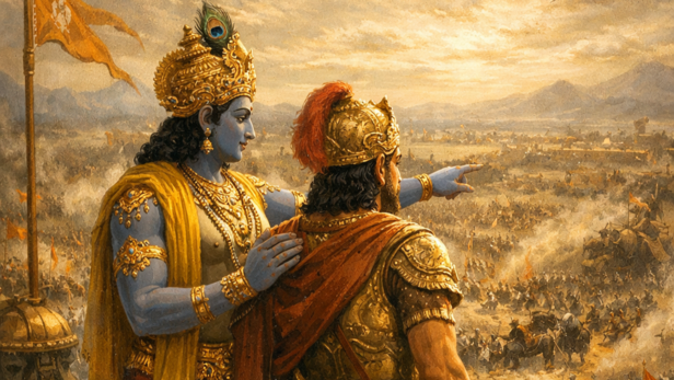 Lord Krishna &amp; Arjuna (Image Credit: AI)