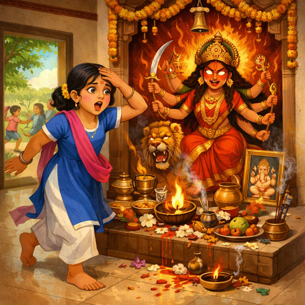 Young Girl Playing With Friends