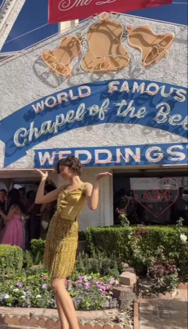 X| Zendaya surprises Vegas wedding chapel guests