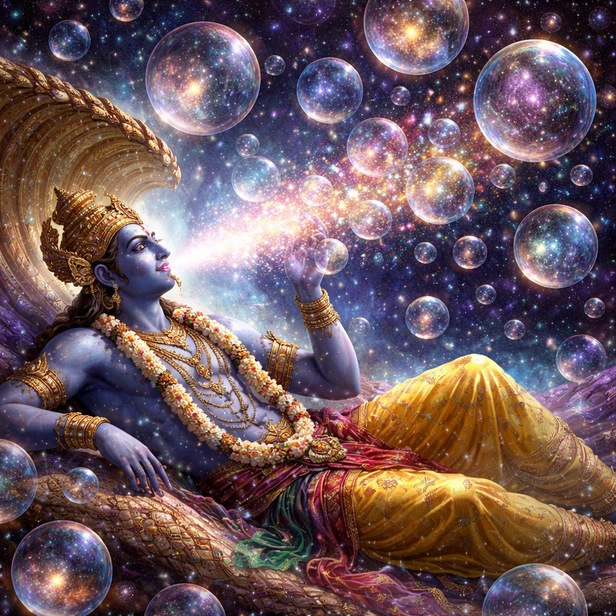 Vishnu Sustaining the Cosmos
