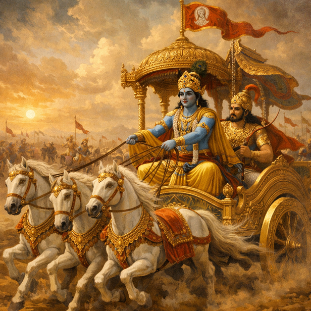 Krishna Guiding the Chariot