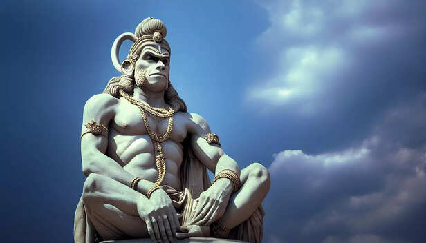 Hanuman Bowing to Lord Rama