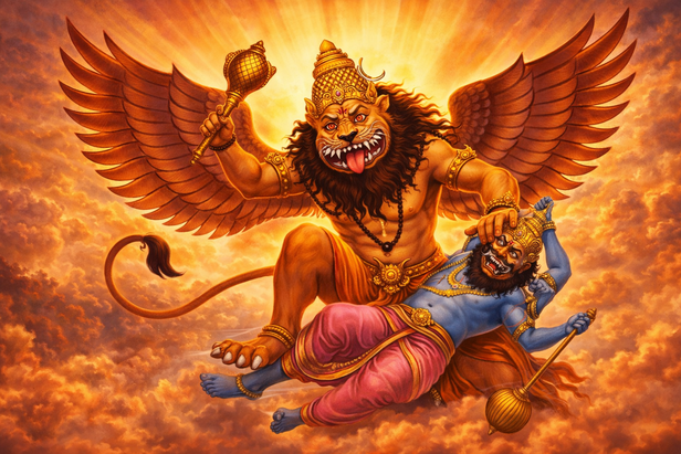 Shiva Took a Terrifying Form to Stop Narasimha