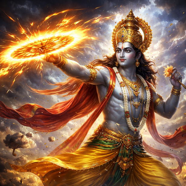 Vishnu’s Sudarshan Chakra in Action