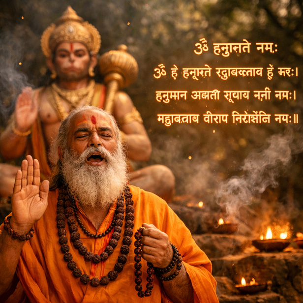Chanting Hanuman Mantra