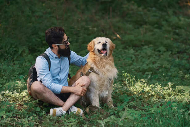 man and his dog