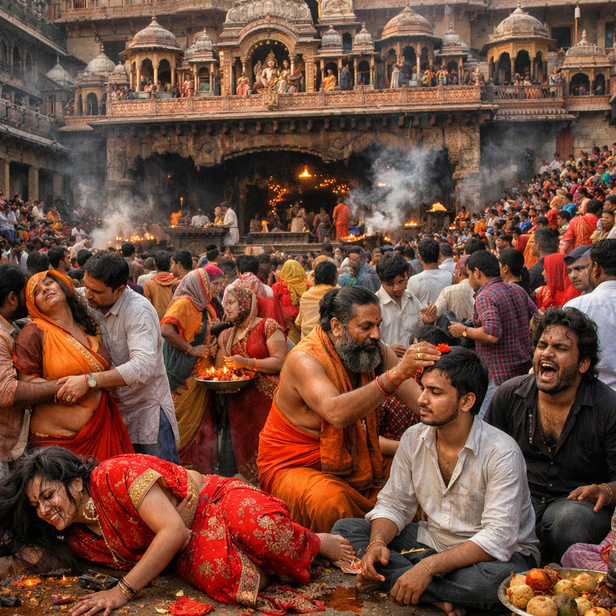 ​Devotees at Mehandipur Balaji Temple