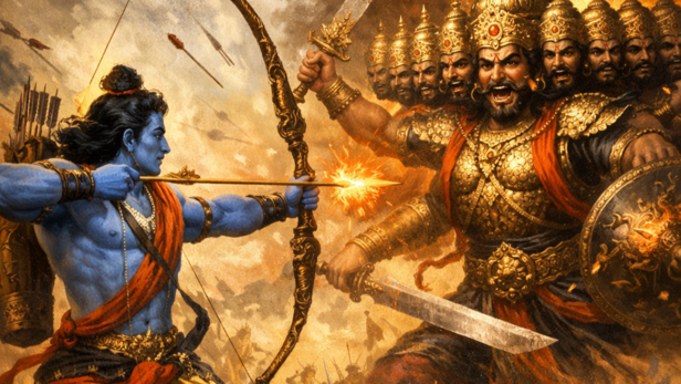 Lord Rama During the War Against Ravana (Image Credit: AI)