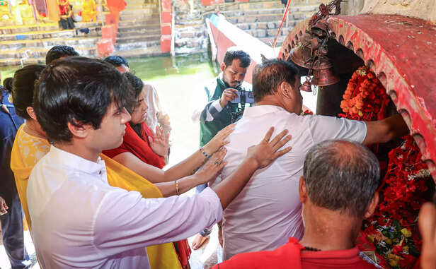 Guwahati, Jun 28 (ANI): Assam Chief Minister Himanta Biswa Sarma along with his ...