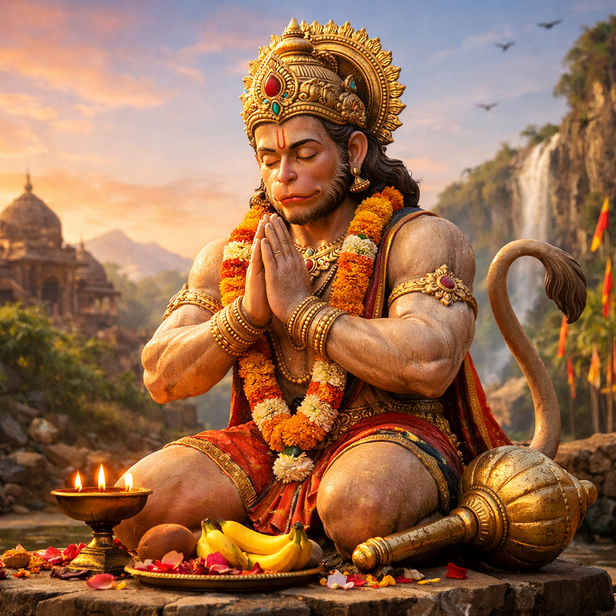 ​Statue of Lord Hanuman in Devotion