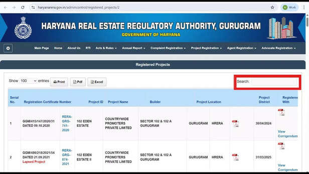 Screenshot-of-Haryana-RERA-search-for-the-project-section