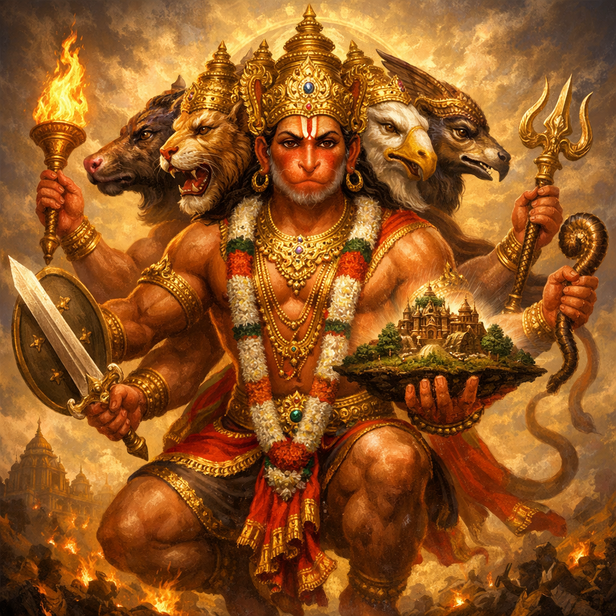 Hanuman delivering Ram