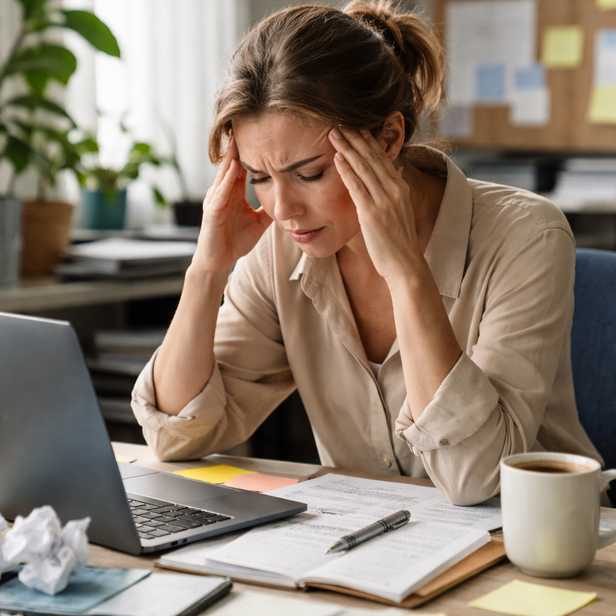 Person Feeling Overwhelmed