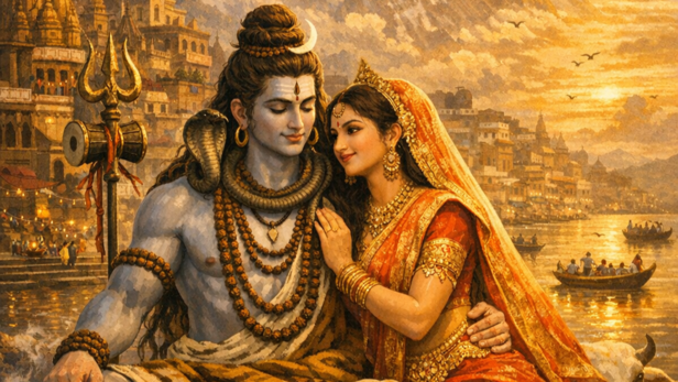 Lord Shiva With Parvathi Devi (Image Credit: AI)