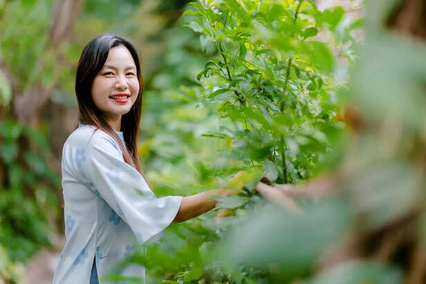 Minimalist peaceful lifestyle in nature