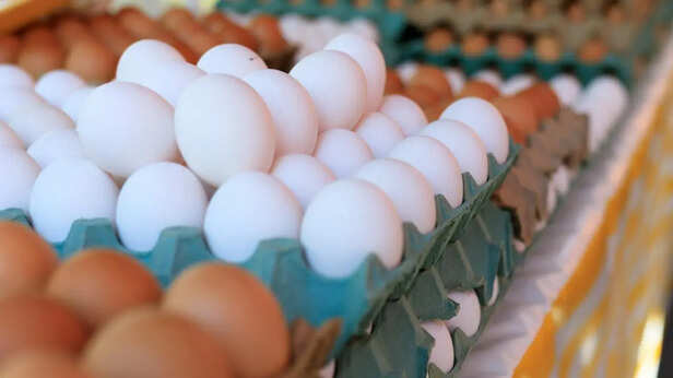Fresh Eggs at Market